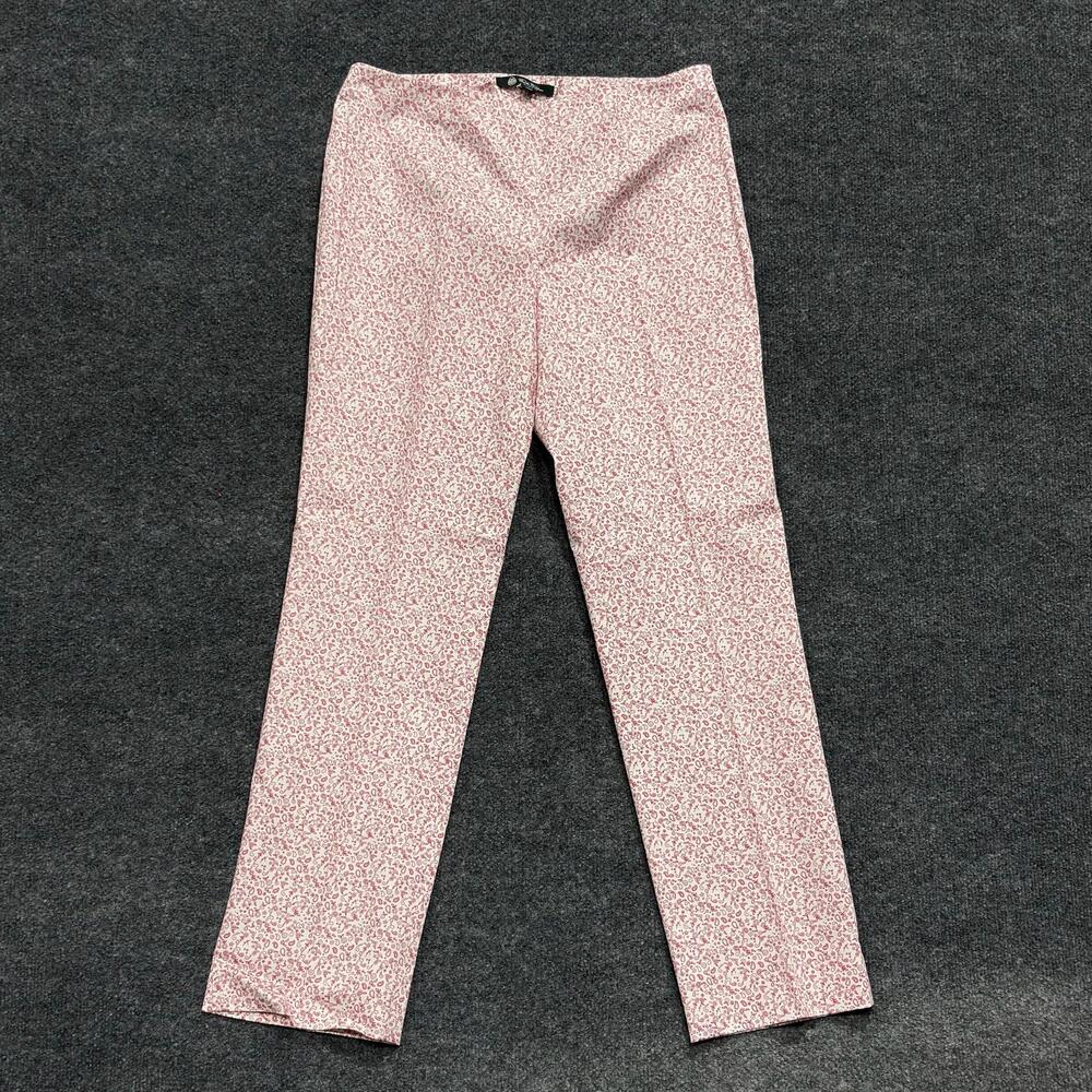 Brooks Brothers Pants Womens 6 White Natalie Ditsy Floral Stretch Chino Slim